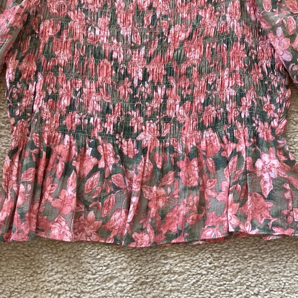 Nanette Lepore Floral Smocked Top - Picture 5 of 6